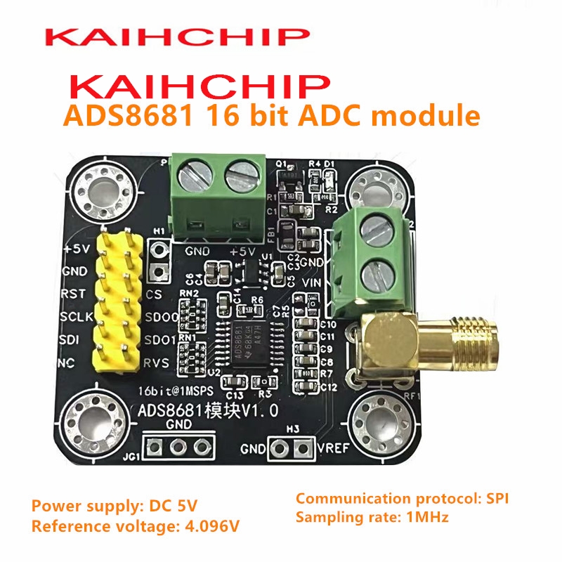 ADS8681 集録モジュール アナログ-デジタル コンバータ 16 ビット ADC データ サンプリング レート 1MSPS シングル デュアル ステージをサポート