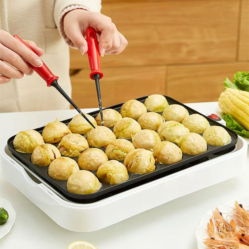 220V ちびまる子ベーキングマシン家庭用電気たこ焼きメーカータコ焼きグリルパンプロの調理ツールケーキメーカー