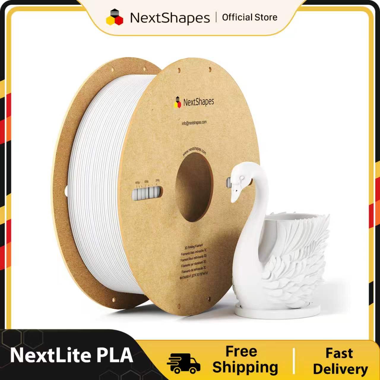 NextShapes NextLite PLA フィラメント 1kg 1.75mm 3D プリンタプラスチック材料精度 0.02mm 送料無料ほとんどの FDM プリンタに適合