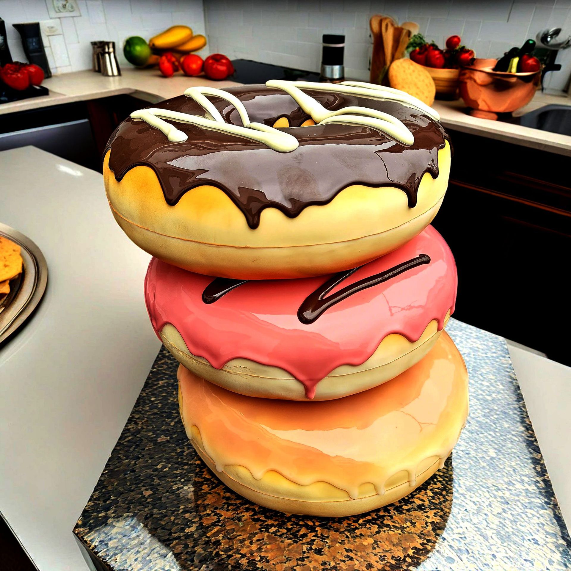 特大シミュレーションドーナツケーキドーナツパンフェイクデザート食品おもちゃディスプレイ小道具ペンダント装飾品家の装飾ギフト