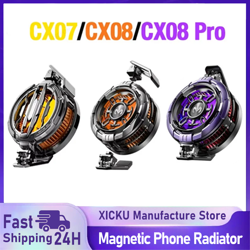 ユニバーサル携帯電話クーラー半導体冷却ファンフリーズラジエーター 2 で 1 CX08 磁気バッククリップ iPhone サムスン PUBG