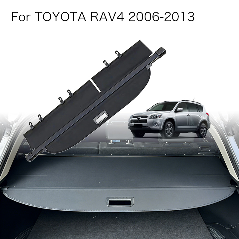 自動トランクカーテンオーガナイザーカバートヨタ Rav4 XA30 2006-2013 車の貨物カバートランクリアラック荷物収納プライバシー