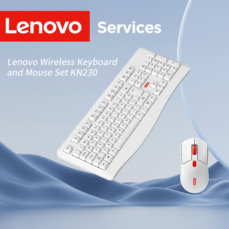 Lenovo ワイヤレス キーボードとマウス クラシック オフィス ビジネス ホーム 104Key サイレント 静音 Keyborad セット Pc ラップトップ デスクトップ コンピューター用