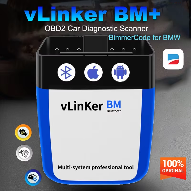 Vgate vLinker BM+ ELM327 For BMW BimmerCode BimmerLink Auto Code Reader Diagnostic Tool Car Scanner ELM327 OBD2 Bluetooth 4.0
