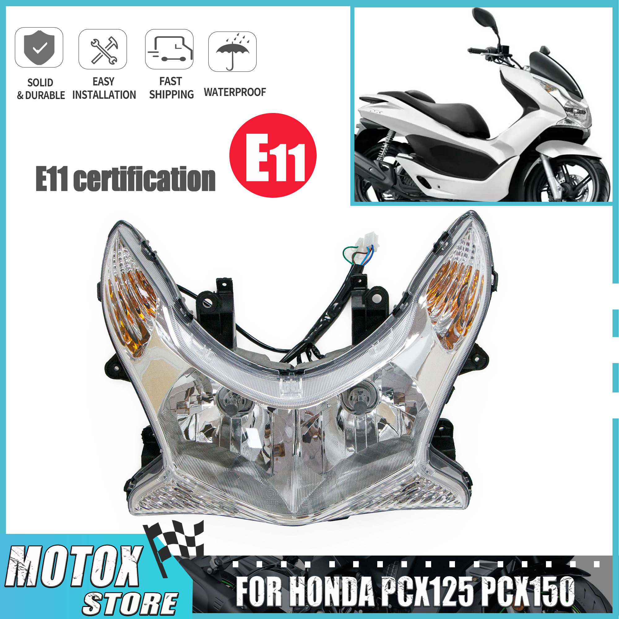 ホンダ PCX125 2010-2014 PCX150 2012-2014 ヘッドライトアセンブリ LED ヘッドランプ 2011 2012 2013 PCX 125 PCX 150 ヘッドライトに適合