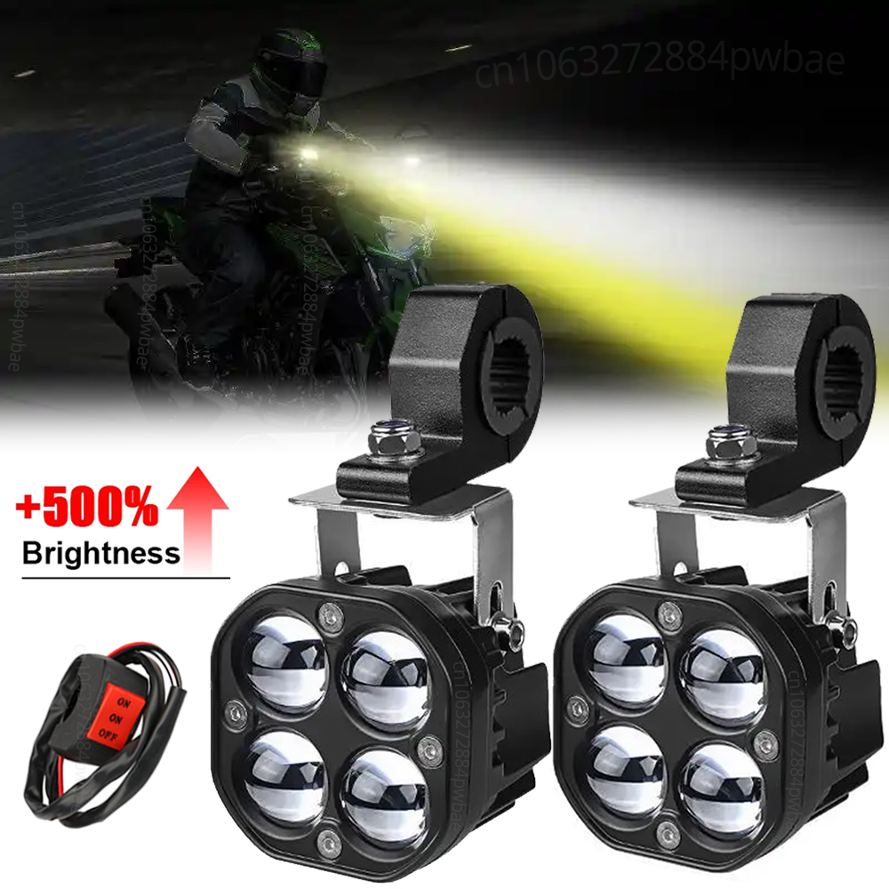 補助オートバイ LED スポットライトレンズ LED ヘッドライトフォグライト 80000lm 200 ワットヤマハスズキ車トラック SUV アクセサリーランプ
