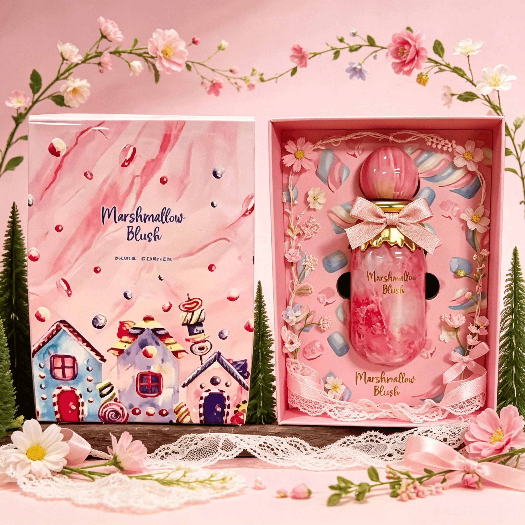 2026 ホット パリ コーナー マシュマロ ブラッシュ EDP、女性用のユニークなグルマン マシュマロ ストロベリー香水、長時間持続する甘い香り