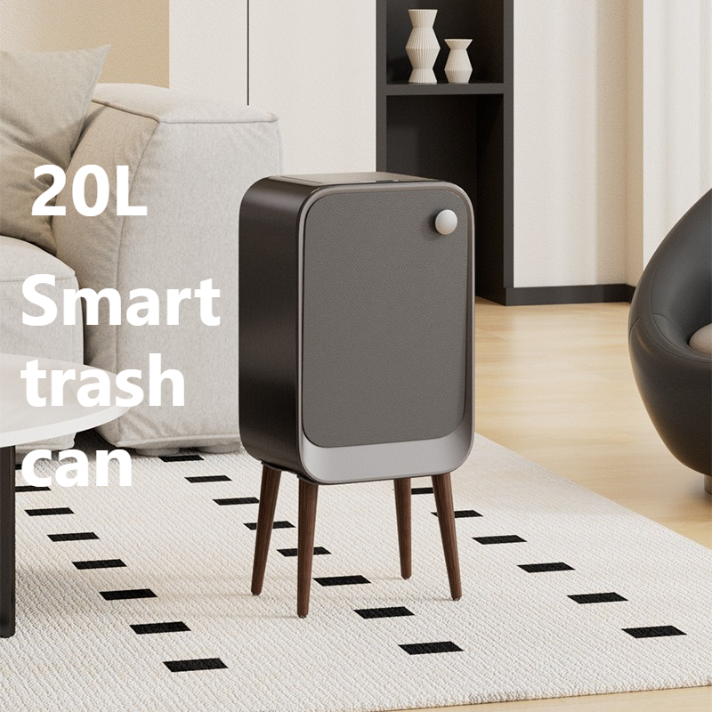 高級 20L ハイフィートスマートセンサーゴミ箱蓋付き双方向ライトゴミ箱オフィスホテルホームキッチンくずかご紙バスケット