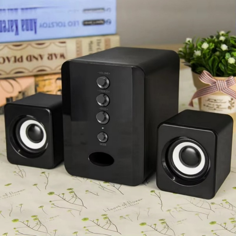 ユニバーサルフルレンジ 3D PC スピーカーボックスサウンドバーステレオサブウーファー低音 DJ 音楽コンピュータスピーカー USB ラップトップ電話テレビスピーカー