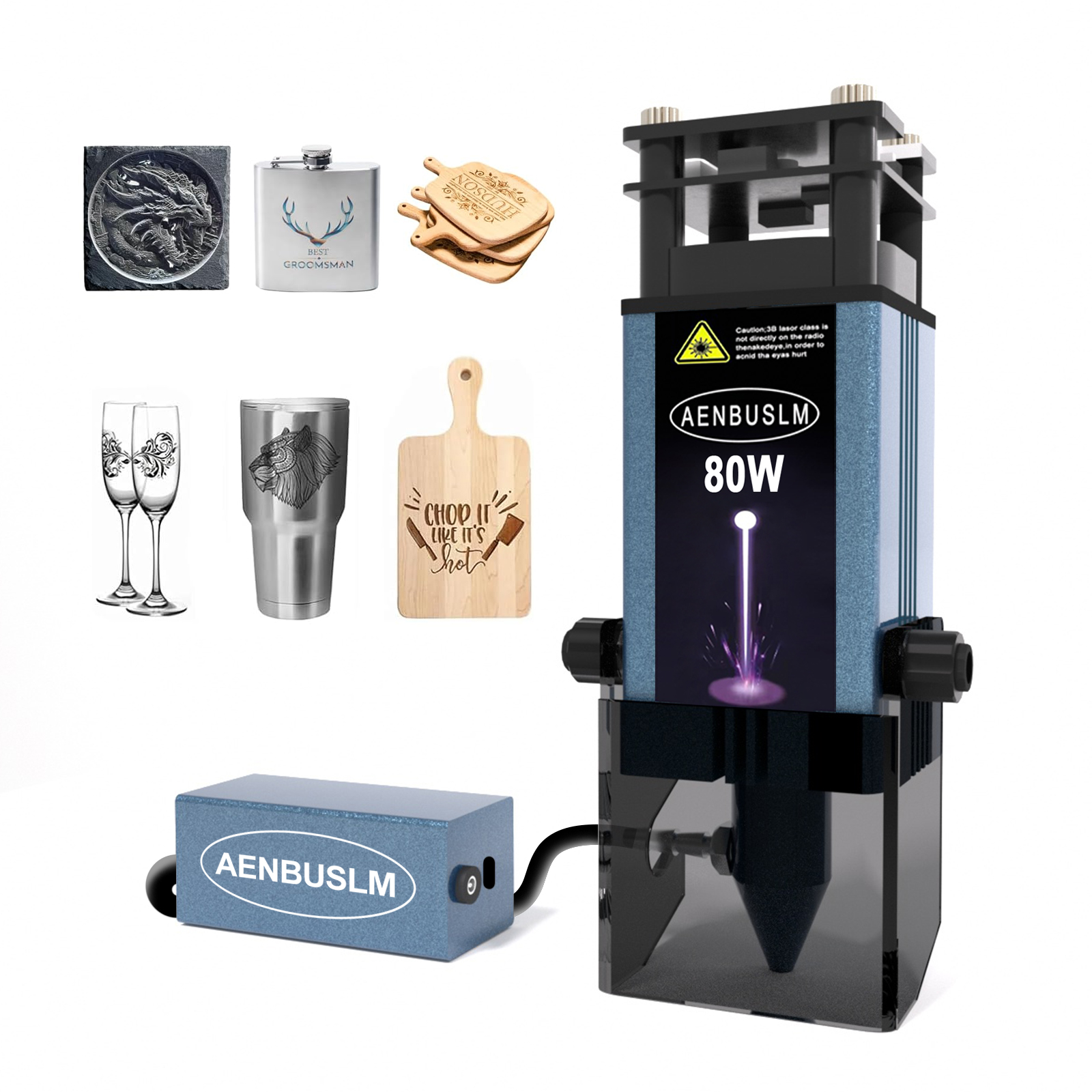 AENBUSLM 40 ワット 80 ワットレーザーモジュール 450nm TTL/PWM レーザーヘッド青色レーザー CNC レーザー彫刻切断機用木工 DIY ツール