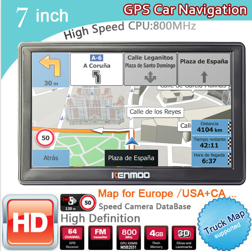 7 インチ HD GPS ポータブル ナビゲーション 2026 マップ ヨーロッパ ロシア 車 トラック キャンプ キャラバン ナビゲーター Sat Nav 無料アップデート T701