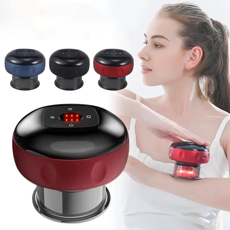 ボディスクレーピングマッサージ電気真空カッピング吸引カップデバイススマートバックネックアームマッサージャー美容マッサージ器具