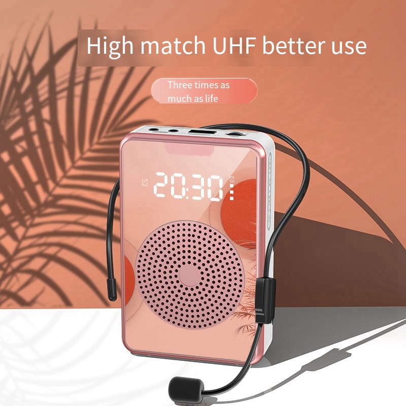 有線/ワイヤレスミニオーディオスピーカーポータブル音声アンプナチュラルステレオサウンドマイク教師のスピーチ用スピーカー