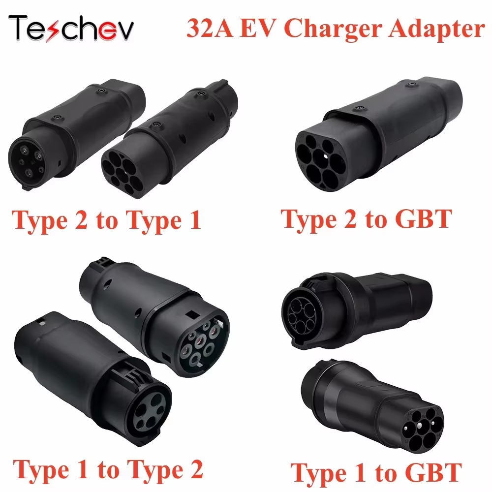 新しい電気自動車充電コネクタ タイプ 2 からタイプ 1 J1772 EV アダプター タイプ 2 から GBT EVSE 充電器タイプ 1 から GBT EV アダプター