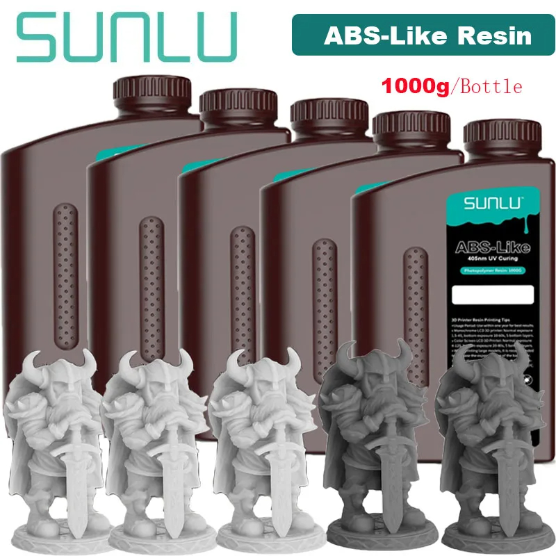 SUNLU 標準樹脂/ABS 様/水洗い/14K 標準樹脂 5KG 1KG/ボトル 405nm UV 樹脂 3D 印刷 LCD 3D プリンタ用