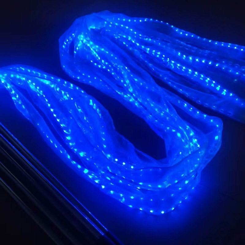 LED新体操リボンカラフルなステージパフォーマンスダンスジムリボンLED発光ベリーダンスパフォーマンス小道具グロー
