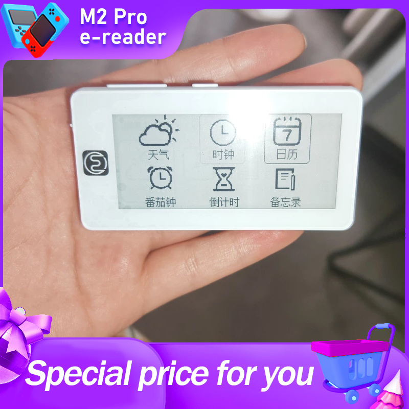 M2 Pro 2.9" E-Reader with Front Light, Weather Clock, 8GB Storage, Portable E-ink Ebook Reader