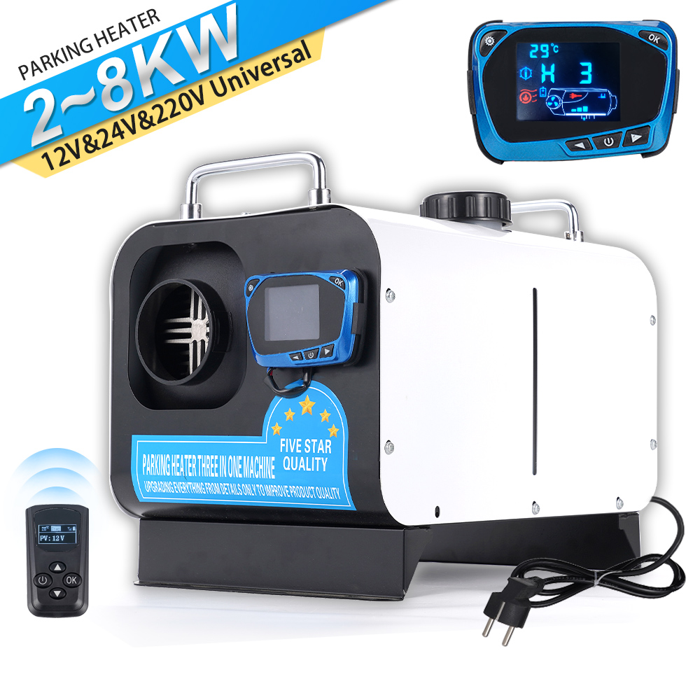 2-8KW ディーゼルエアヒーター LCD パネルとリモコンポータブルパーキングヒーター高速加熱低ノイズトラック RV トレーラー用