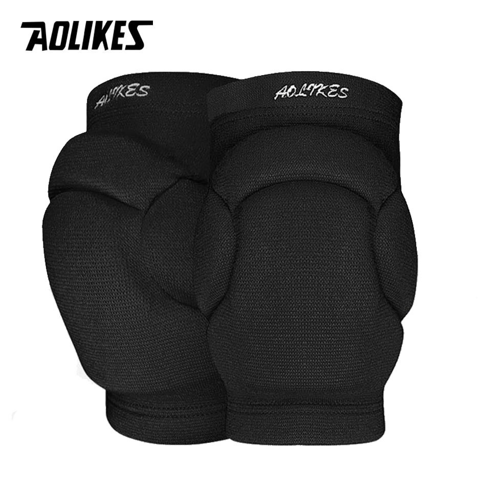 AOLIKES スポーツ膝パッドスポンジ衝突防止ニーパッドバレーボールヒップホップダンス厚みのある保護ニーパッドスキーレギンス