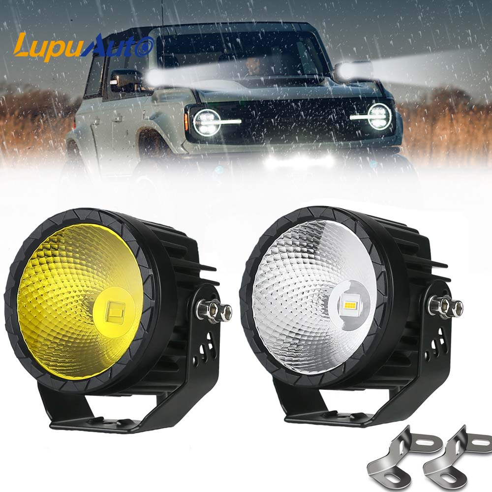 4 インチ Led ワークライト白黄色スポットフラッド 4 × 4 オフロードフォグランプオートバイ車 ATV レースダート 12 V 24 V 補助ライト