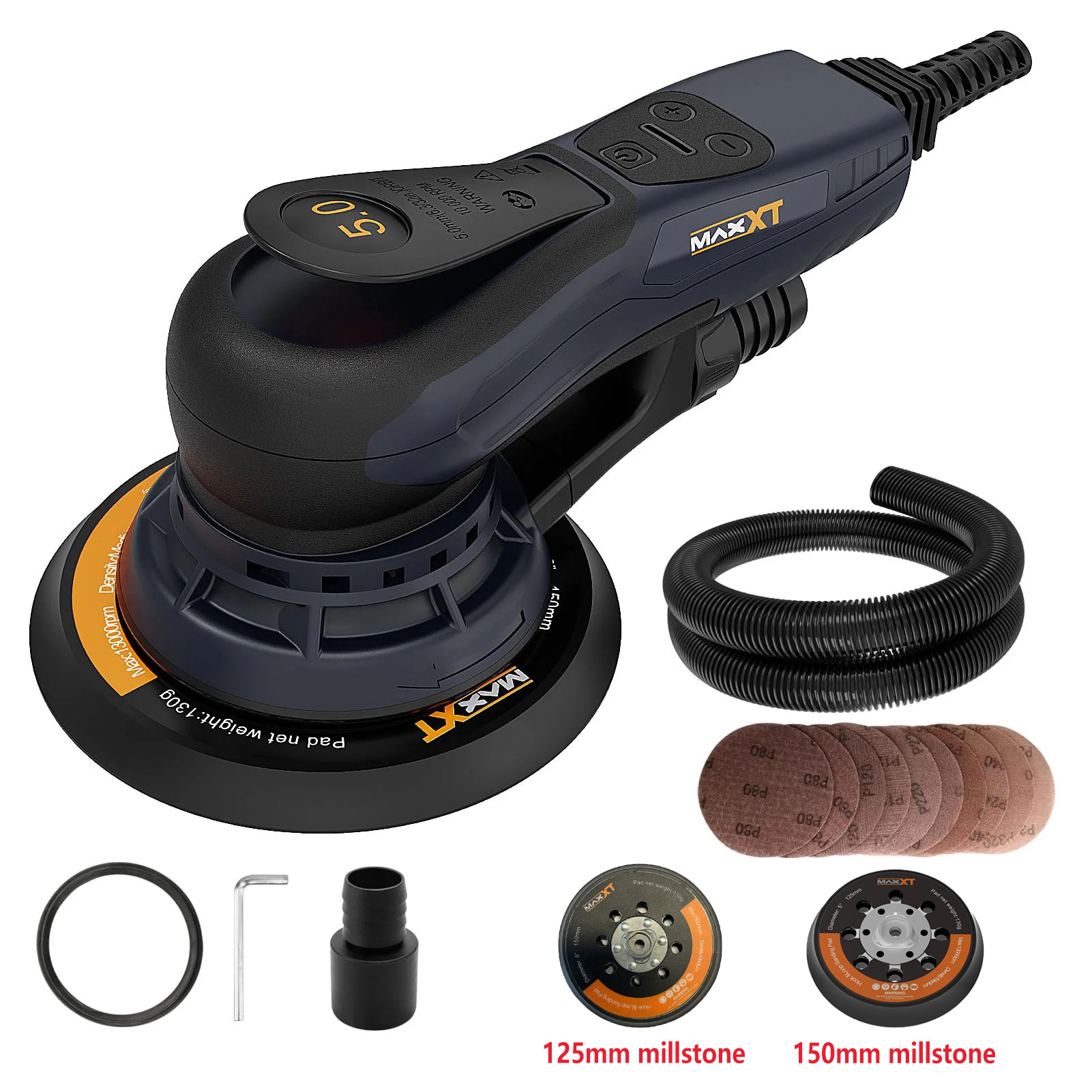 MAXXT 220V 5.0 ミリメートル木工コーナーサンディングマシントラックモーター電気多機能車研磨機真空ヘッドパテ