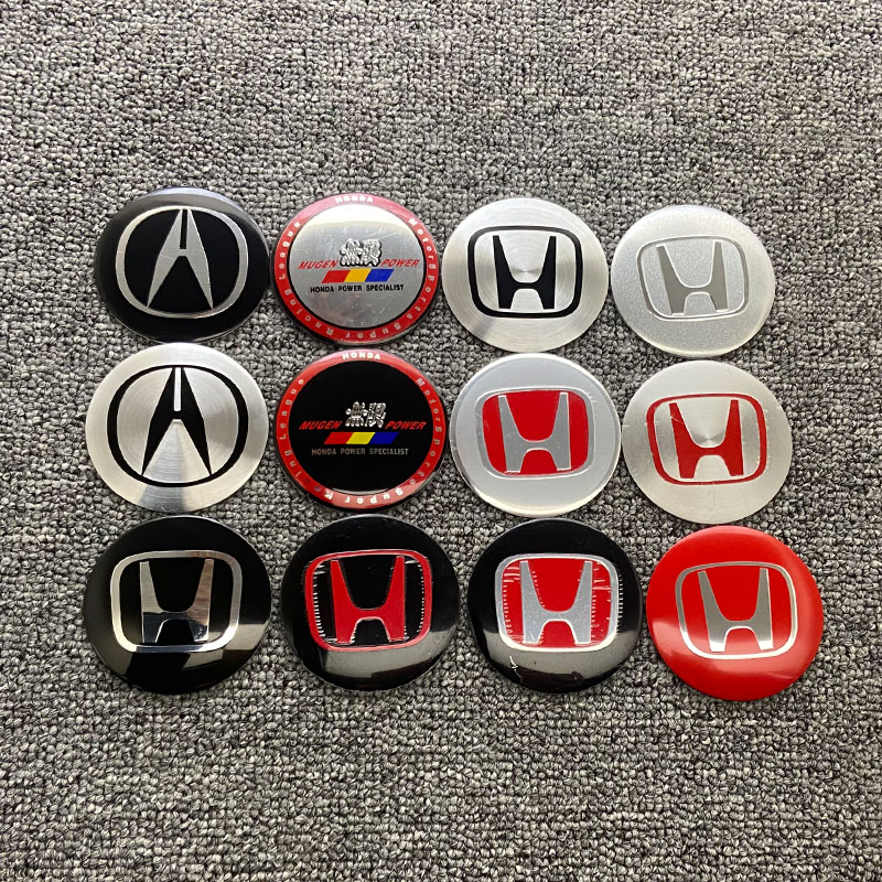45-65mm Car Wheel Center Hub Cap Emblem Sticker Accessories For Honda Civic FIT Accord Prelude CRV 5Th City XRV CRV HRV Odyssey