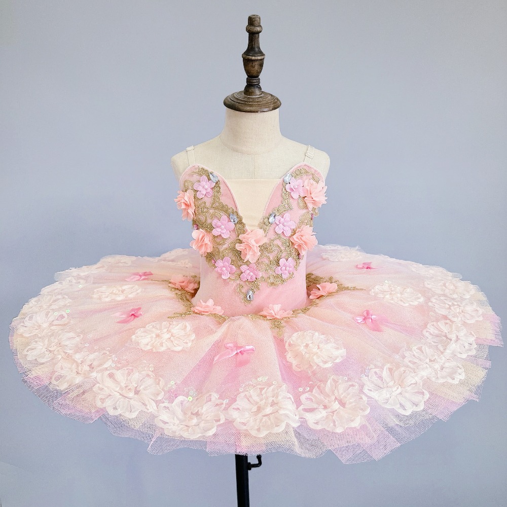 ステージ衣装パフォーマンスプリンセス子供服レオタード女の子のためのバレエドレス子供服ダンスウェアパーティーバレエチュチュ