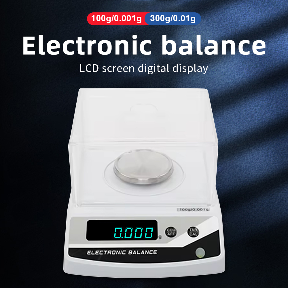 デジタル電子天びん 防風カバー付き 300g 0.01g/100g 0.001g/600g 0.01g/2kg 0.01g ラボ分析天びんスケール