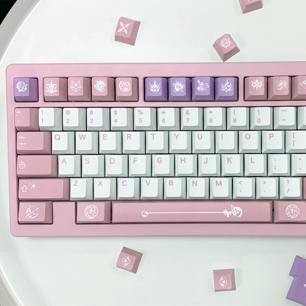 オリジナルカスタム PBT キーキャップ Arijah アニメーションチェリープロファイル染料下塗り ISO 入力 2U 2.25U 2.75U 3U 6.25U スペースバー