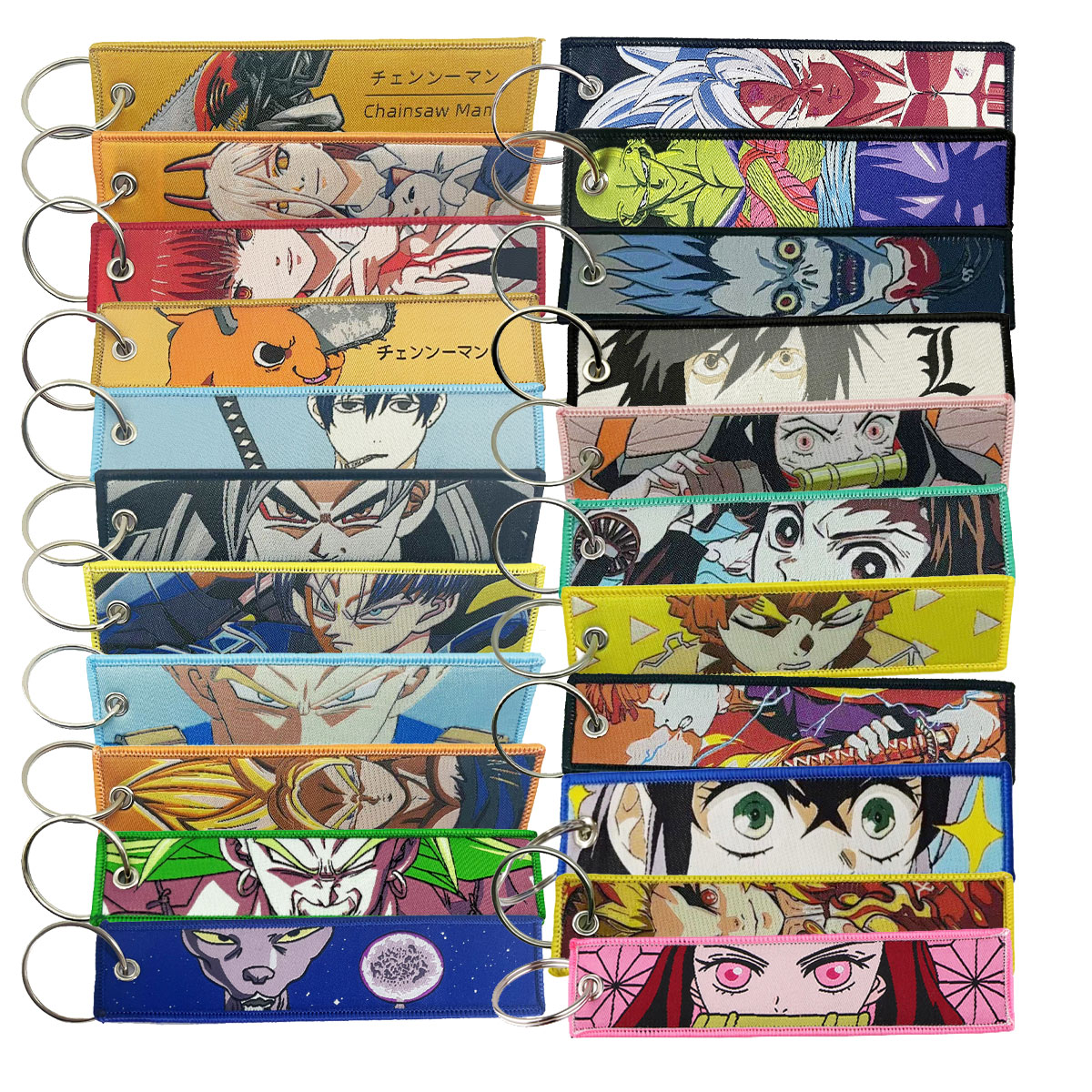 卸売混合スタイル刺繍クールキーホルダーストラップアニメマンガシリーズバッジホルダー USB ペンダントポータブルストラップアクセサリー