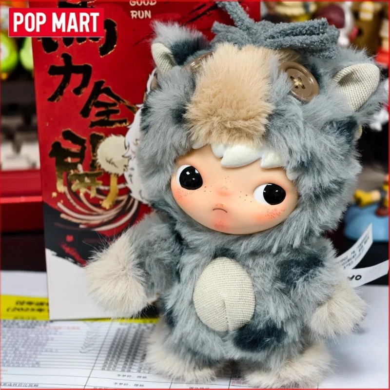 ポップマート Labubu hirono スカルパンダ馬は良いランセリエアクションフィギュアブラインドボックスビニールフェイスペンダントブレスレットガールギフト