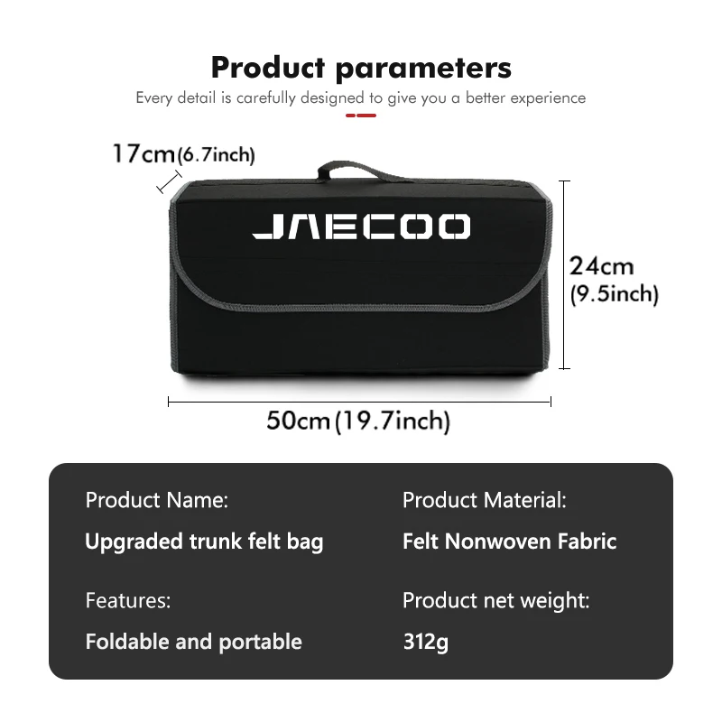 車のトランク旅行ポータブルオーガナイザーボックス折りたたみ収納袋 JAECOO J7 PHEV J8 2WD AWD