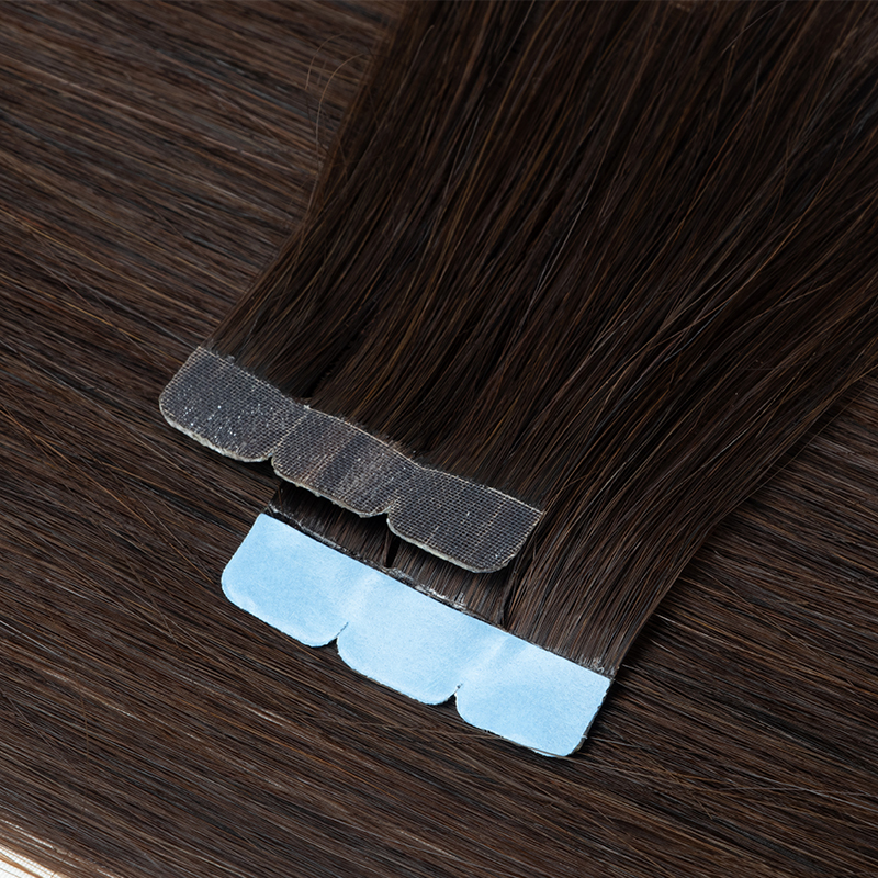 MRSHAIR ミニテープヘアエクステンション人毛ナチュラルテープヘアエクステンション 3 × 0.8 センチメートル不可視テープ 10 ピース/パックサイドヘア