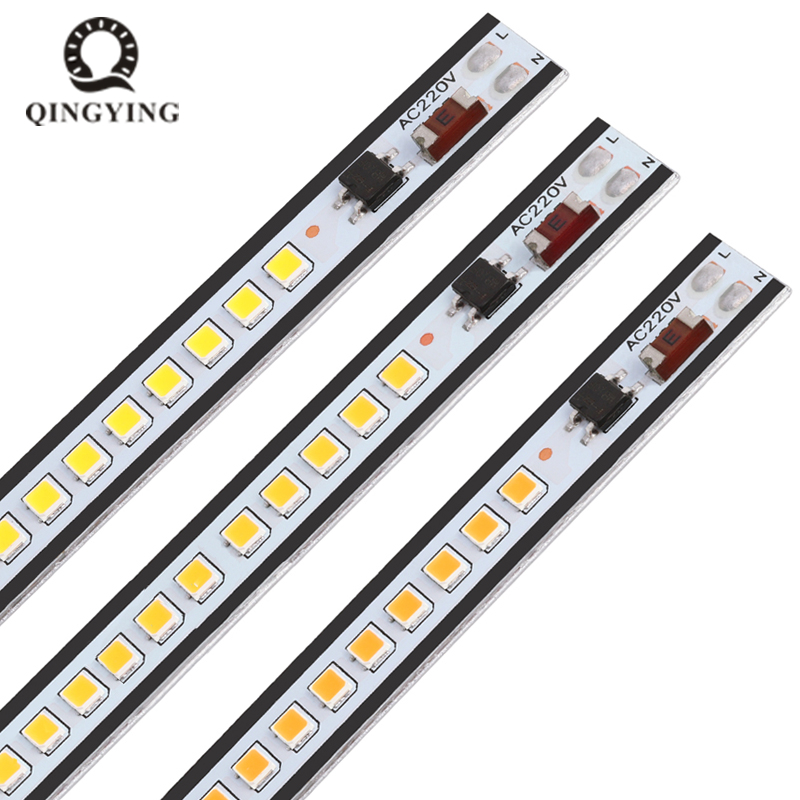 5-20 個 AC220V LED バーライト 20/30/40/50 センチメートルウォーム/ホワイトレッドグリーンブルー高輝度 SMD 2835 LED リジッドストリップ 12Led 72Led