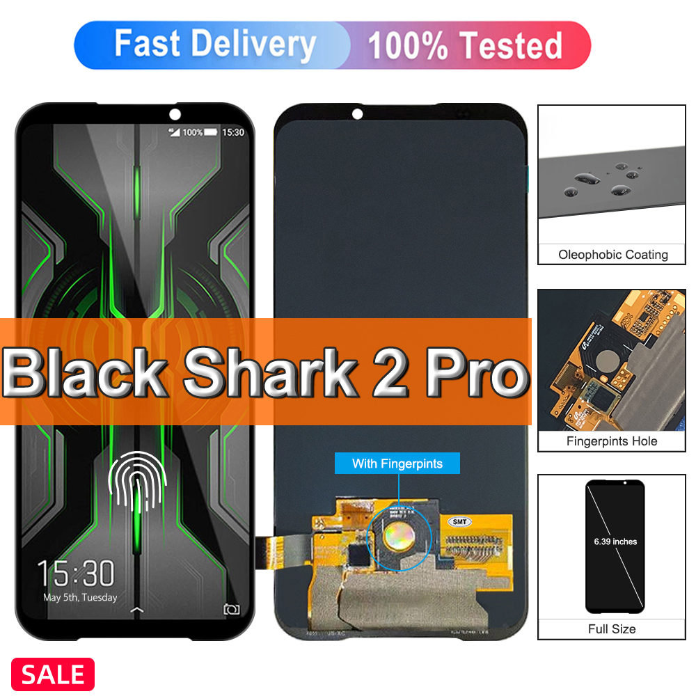 6.39 "AMOLED Xiaomi Black Shark 2 SKW-H0、SKW-A0 LCD ディスプレイタッチスクリーンデジタイザ BlackShark 2 プロ DLT-A0、DLT-H0 LCD