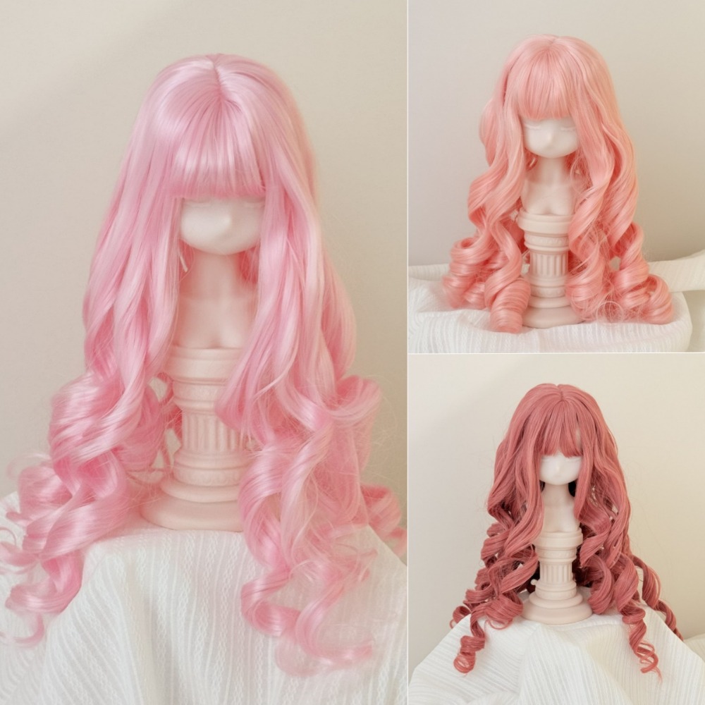 1/3 1/4 1/6 BJD 人形かつら頭囲人形ロングウェーブのかかった髪耐熱人形アクセサリー座っているパーティーゲームおもちゃ