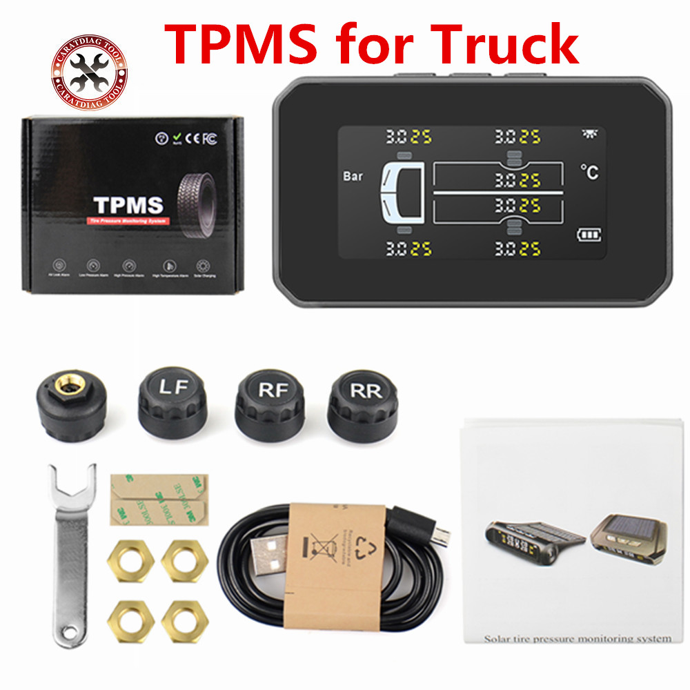 2022 新トラック車 TPMS タイヤ空気圧監視システム外部センサー液晶画面監視タイヤ空気圧安全のため
