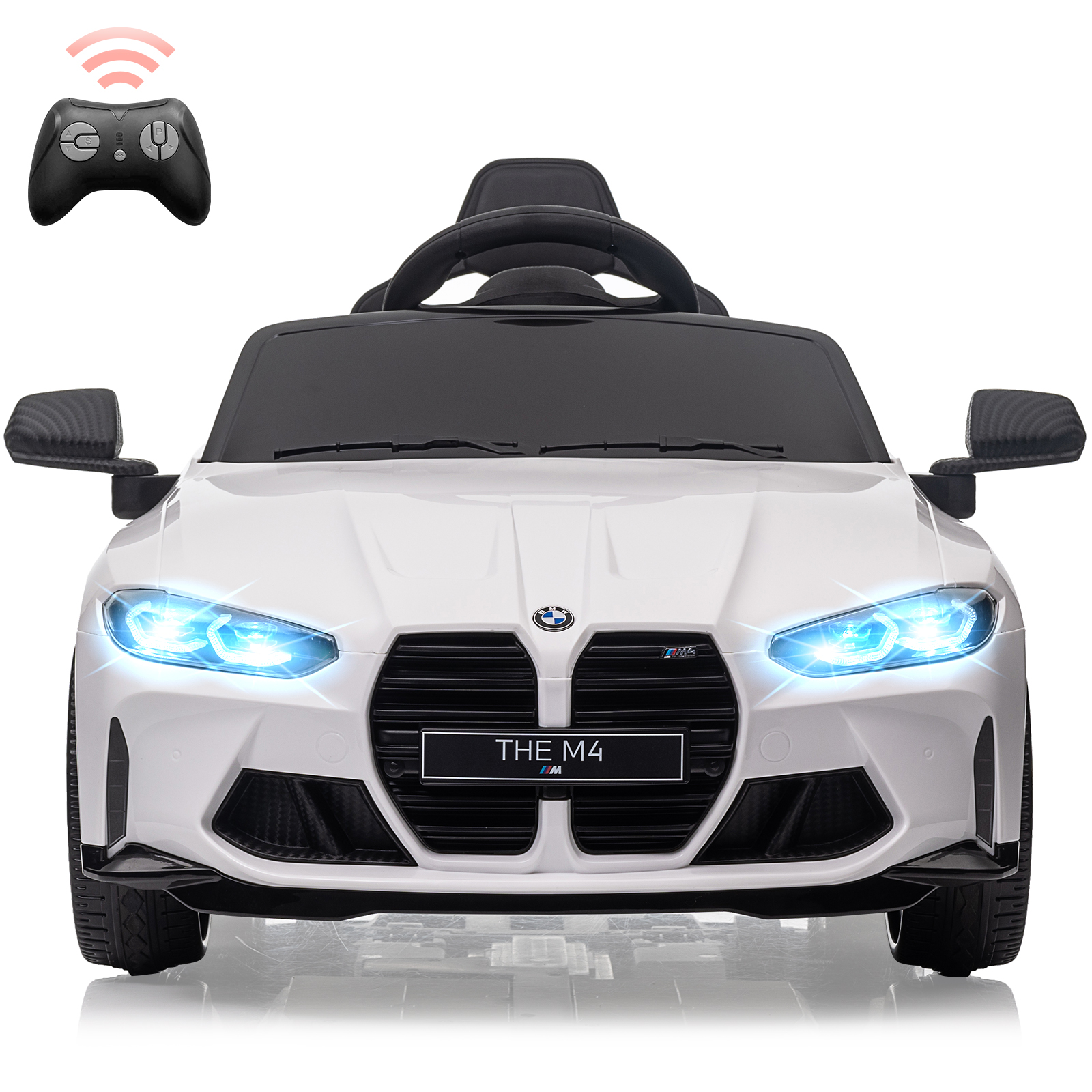 12V 幼児用電気自動車乗用車おもちゃ 子供用 3-8Y リモコン付き 3スピード LEDライト サスペンションシステム Bluetooth