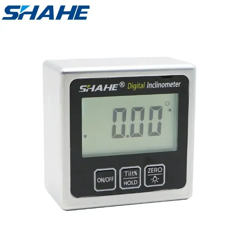 デジタル金属傾斜計 SHAHE 電子分度器レベルメーター、建設測定作業用角度ファインダーゲージ