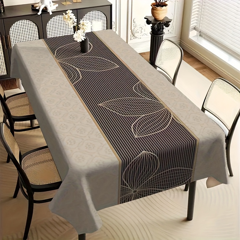 VIKAMA Simple Nordic Luxury Design Tablecloth, Water-Resistant And Dirt-Proof, For Dining Room, Cafes, And Kitchen Home Decor