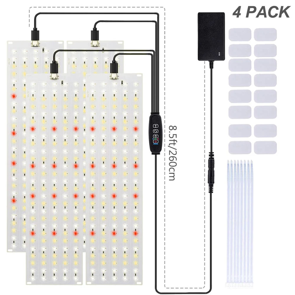 LED 12V 成長パネルライト超薄型フルスペクトル調光可能タイマー植物ライトキャビネット下の成長ランプ屋内植物ラック用