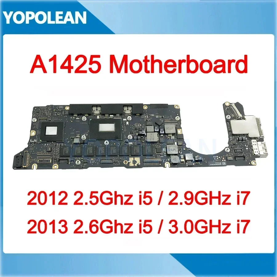 オリジナルノートパソコン A1425 マザーボード MacBook Pro 網膜 13 "A1425 ロジックボード i5 i7 8 ギガバイト 820-3462-A 後期 2012 初期 2013
