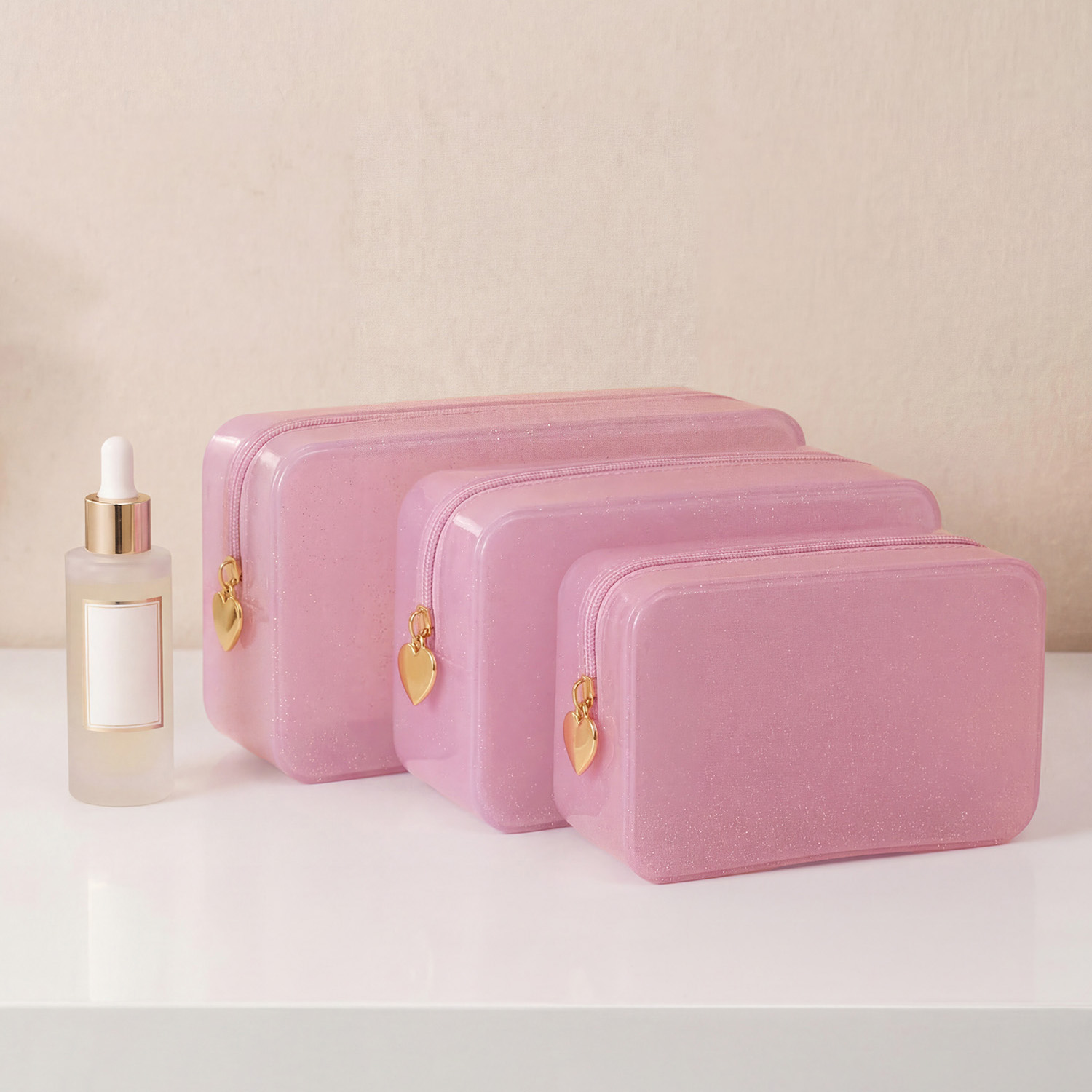 MIYIN NewPortable 化粧品防水バッグ PVC ファッション透明トラベルバッグ大容量トイレタリーバッグ
