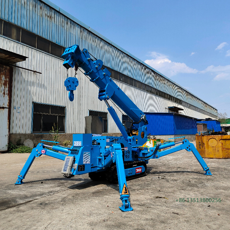 1 トンの電気小型スパイダー クレーン軽いマテリアル ハンドリングのための 5.7 メートルの持ち上げ高さ
