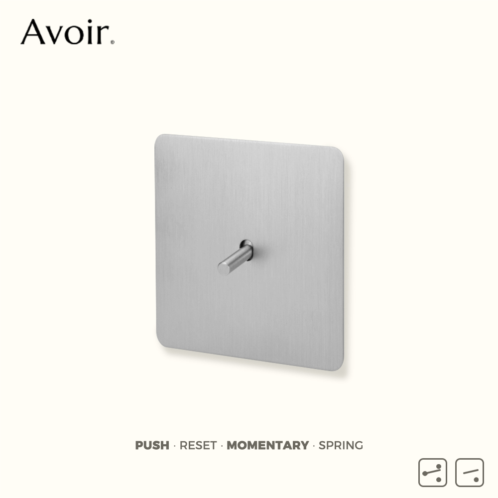 Avoir シルバー金属パネルスプリングスイッチヴィンテージモメンタリスイッチハウスリセットスイッチ電気ソケットプラグ Usb EU FR