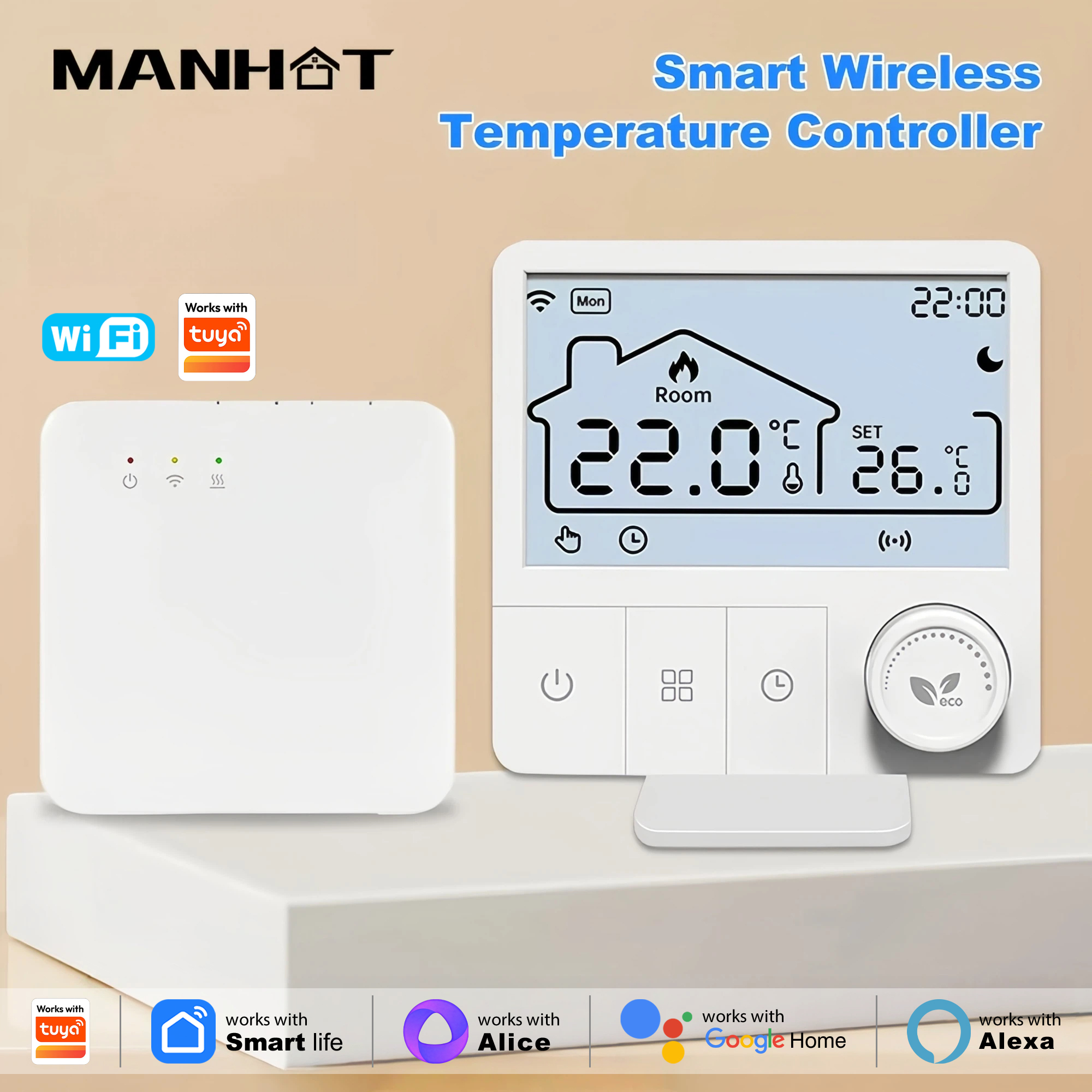 WIFI ワイヤレスサーモスタットガスボイラー RF868 床暖房温度コントローラ