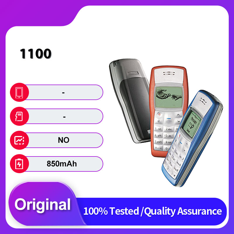 オリジナルロック解除 1100 シングル Sim GSM 850/900/1800 携帯電話アラビア語キーボードフィンランド製