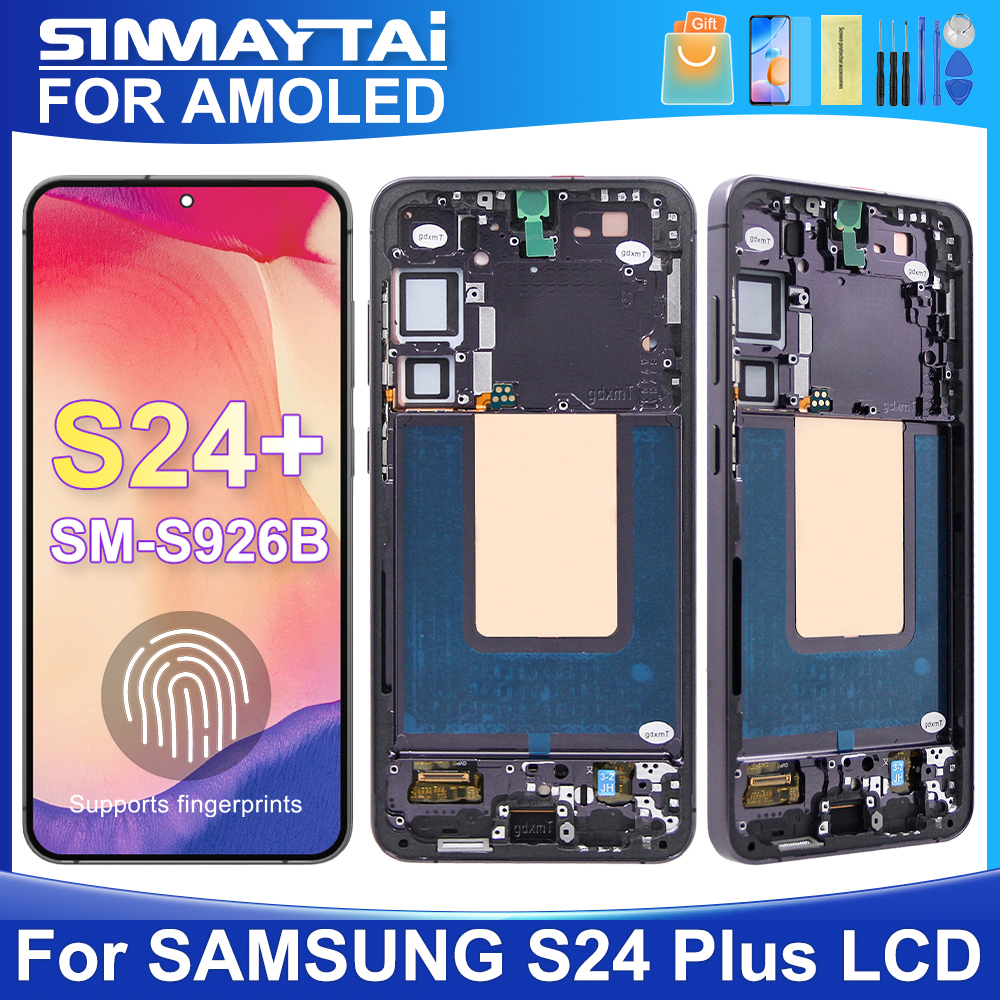 AMOLED S24 プラス用サムスン S24 S926B S926U S926N S926E 液晶ディスプレイタッチスクリーンデジタイザアセンブリの交換