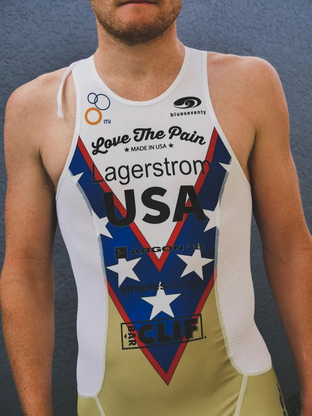 Love The Pain Men's Sleeveless Suits Outdoor Road Bike MTB Jumpsuit Ciclismo Swimsuit Custom Triathlon Running Speed Trisuit