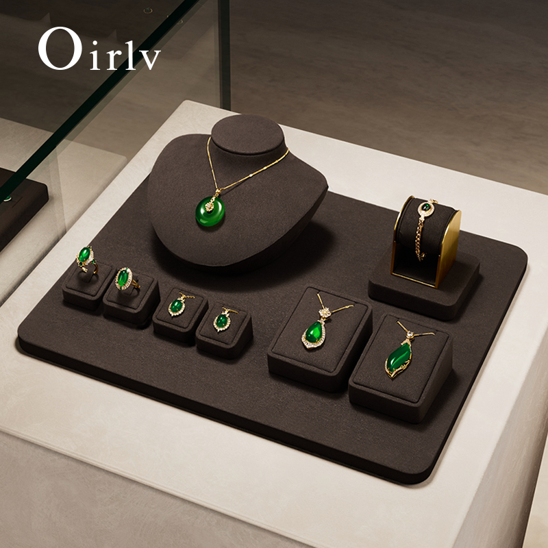 Oirlv ジュエリーオーガナイザースタンドディスプレイラック - リングペンダントブレスレットホルダーネックレスマネキンウォッチストレージソリューションストレージ